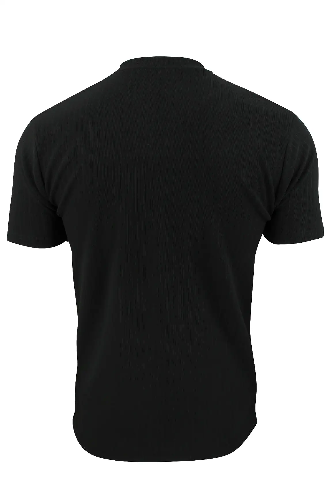 Mens Rib T - Shirt by Xact Clothing Crew Neck Slim Gym Muscle Fit