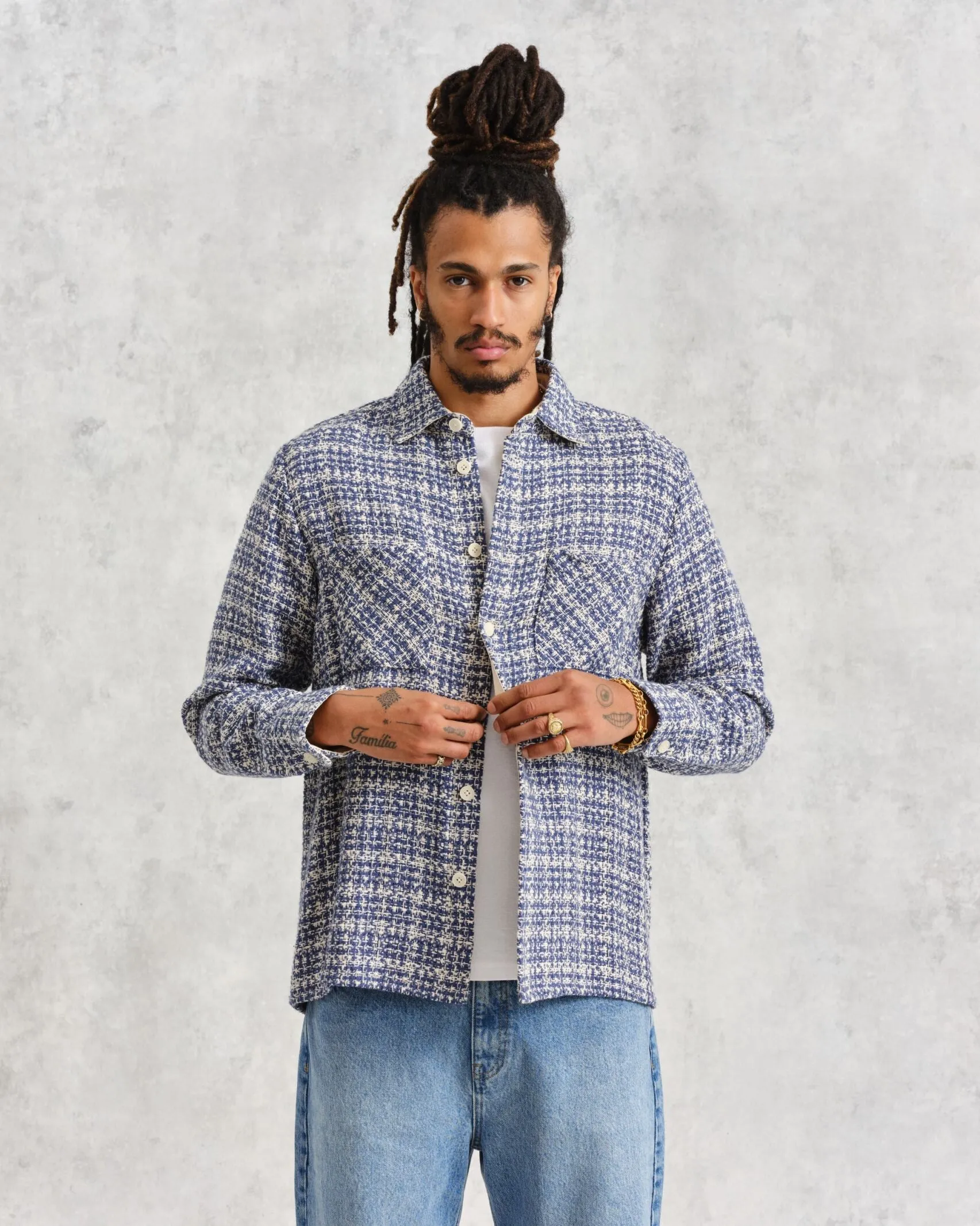 Mercer Check Blue Whiting Jacket