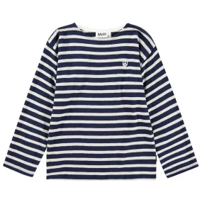 Molo Rilder Striped Sweater Navy