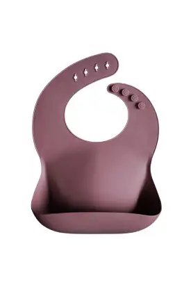 Mushie - Silicone Bib - Dusty Rose