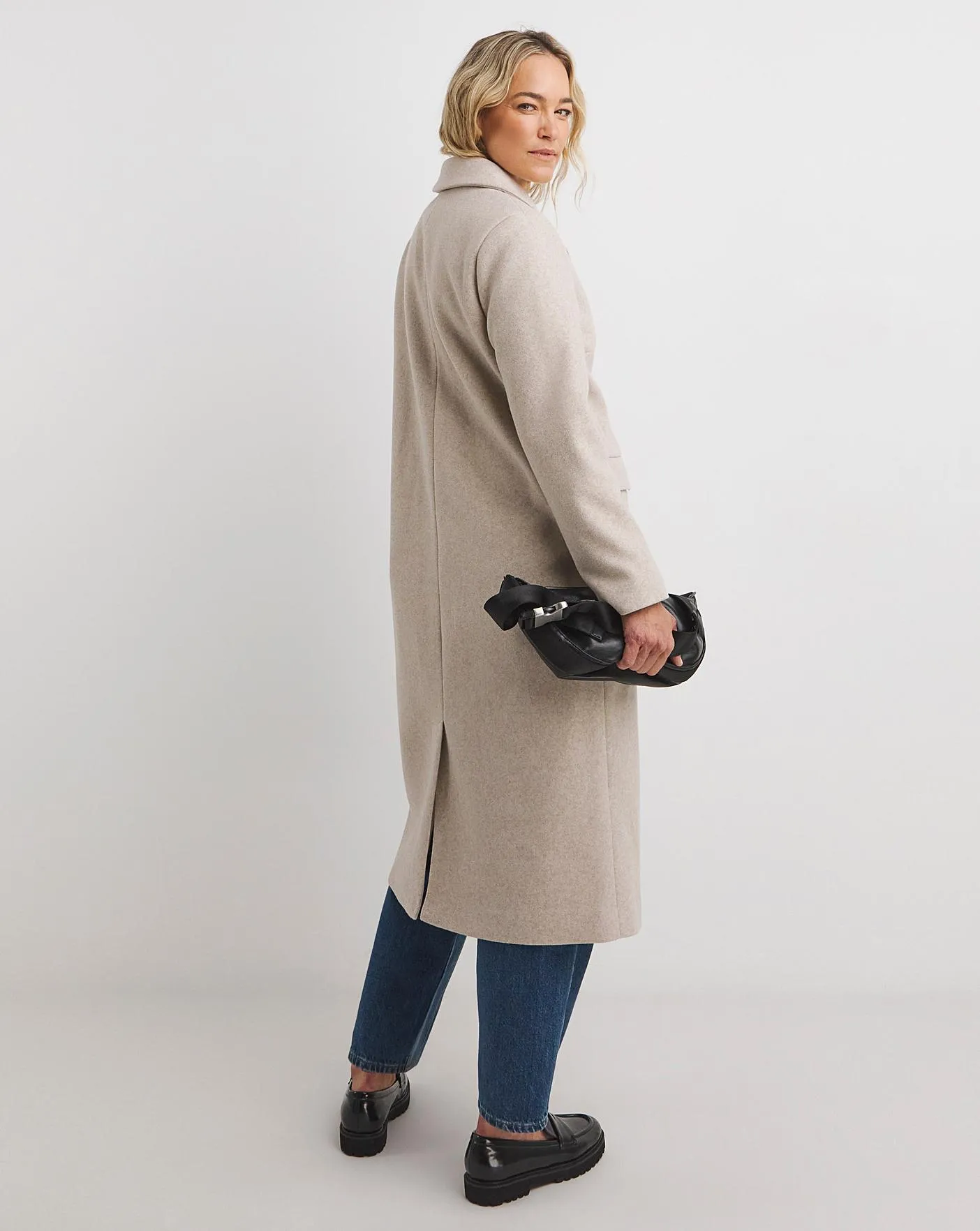 Neutral Lined Longline Coat