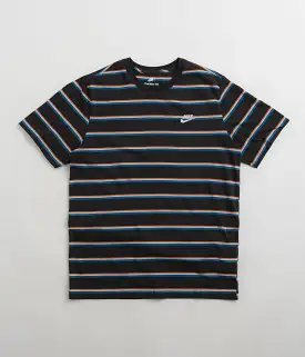 Nike Stripe T-Shirt - Black / Burnt Sunrise