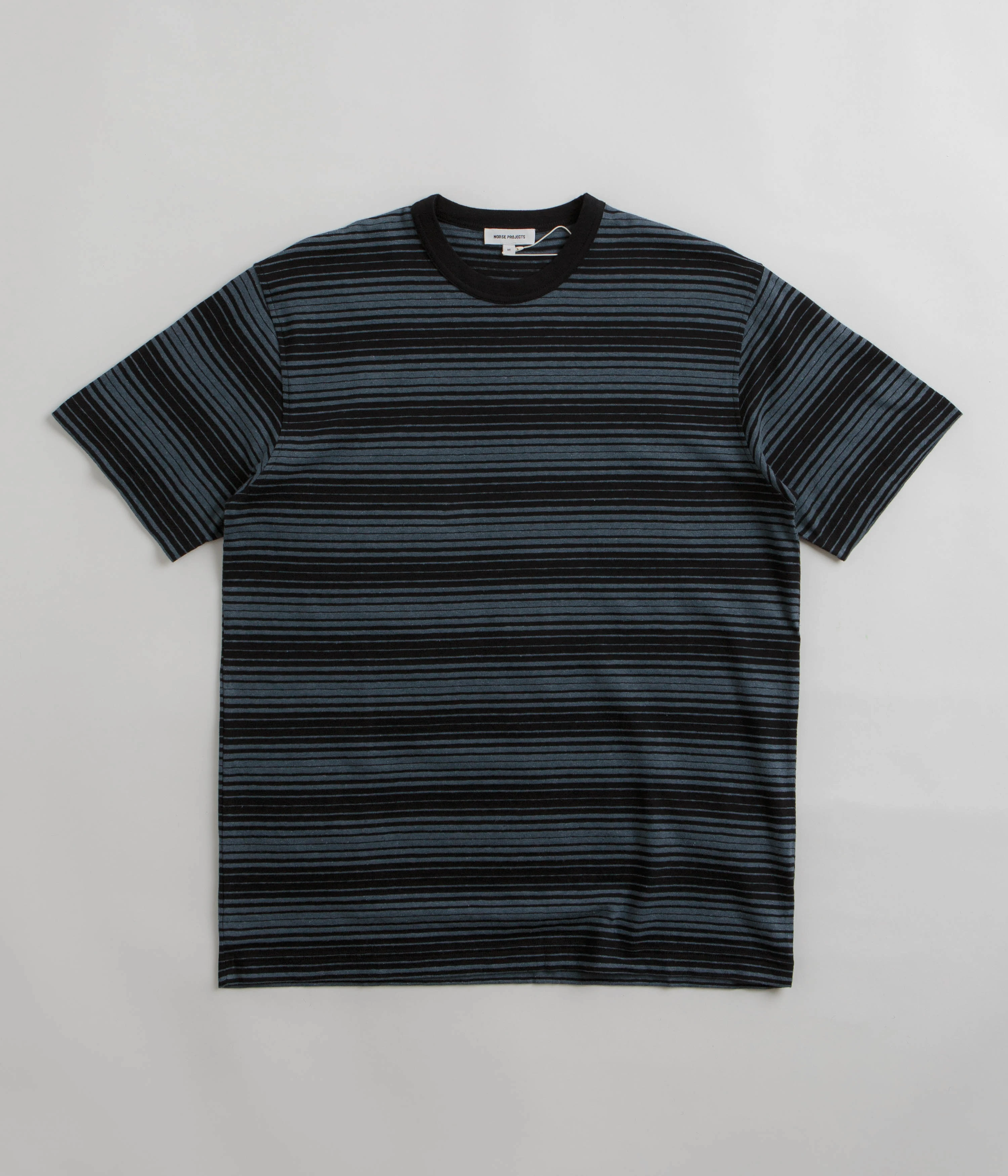 Norse Projects Johannes Spaced Stripe T-Shirt - Steel Blue