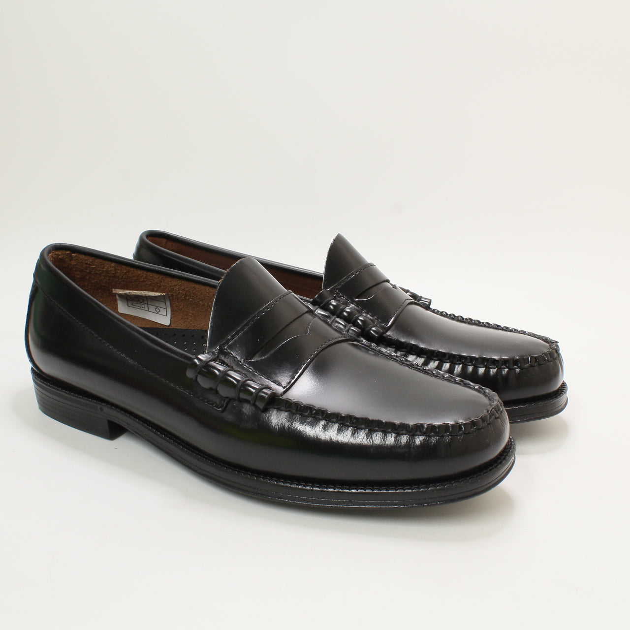 Odd Sizes - Mens G.H Bass & Co Weejun Ii Larson Moc Penny Black - UK Sizes Right 8/Left 7