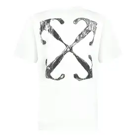 OFF-WHITE SCRATCH ARROW SLIM T-SHIRT WHITE