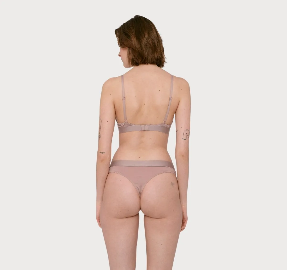 Organic Basics Soft Touch Thong Dusty Rose