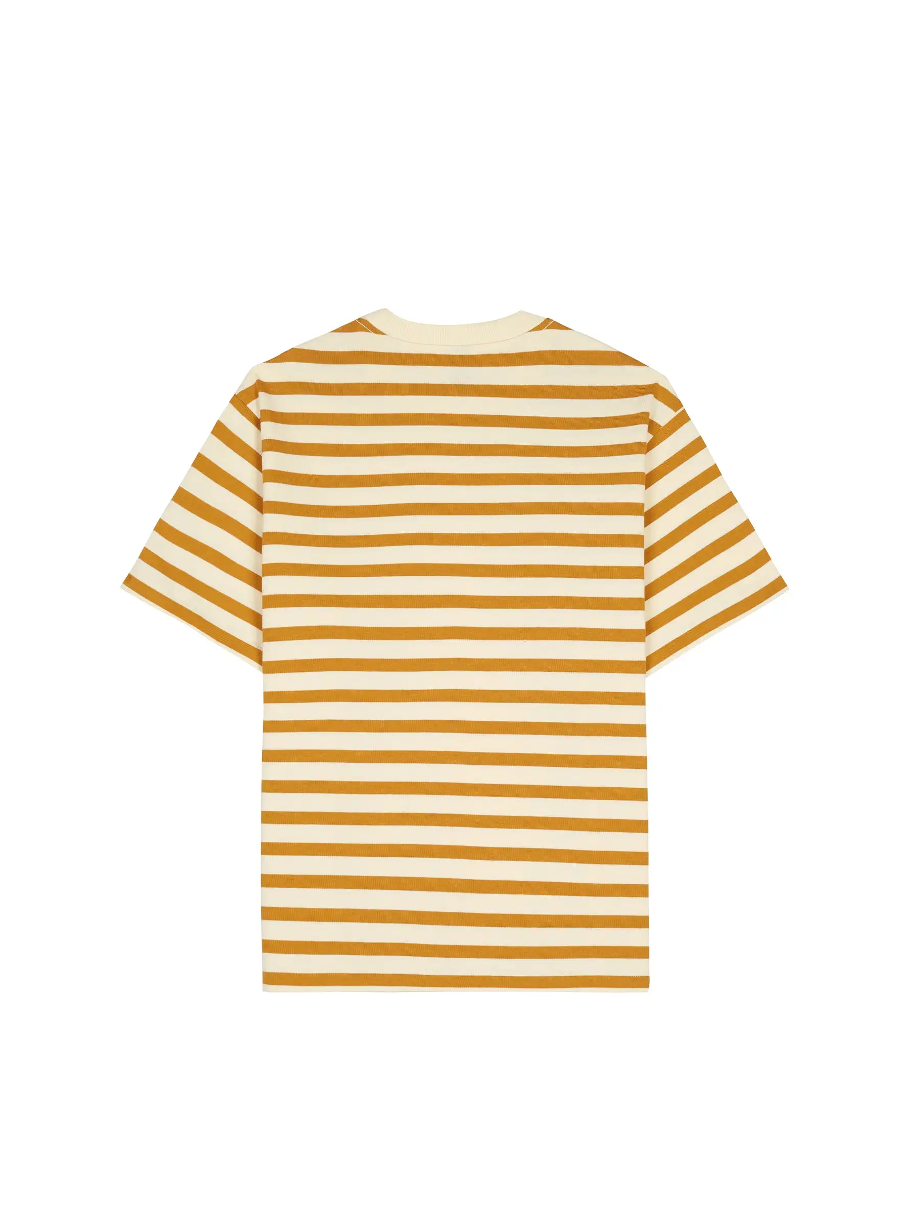 Organic T-shirt Gold & Ecru Stripe