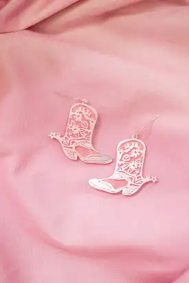 Pink & Silver Cowgirl Earrings