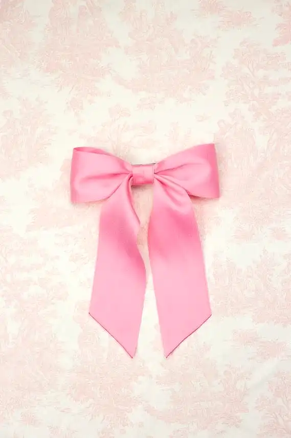 Pink Luxe Satin Hair Bow