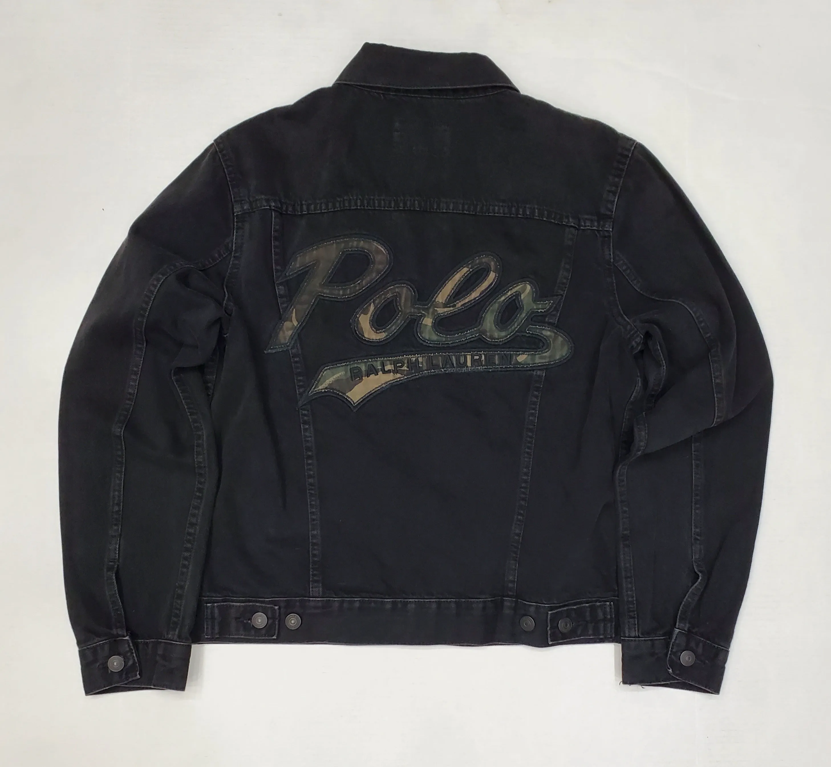 Polo Ralph Lauren Black Camo Script Jean Jacket w/o Tags