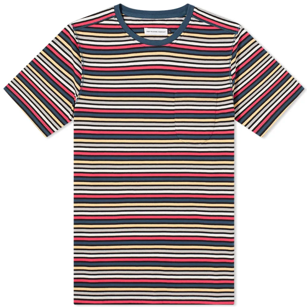 Pop Trading Company Stripe Pocket T-ShirtMulticolour