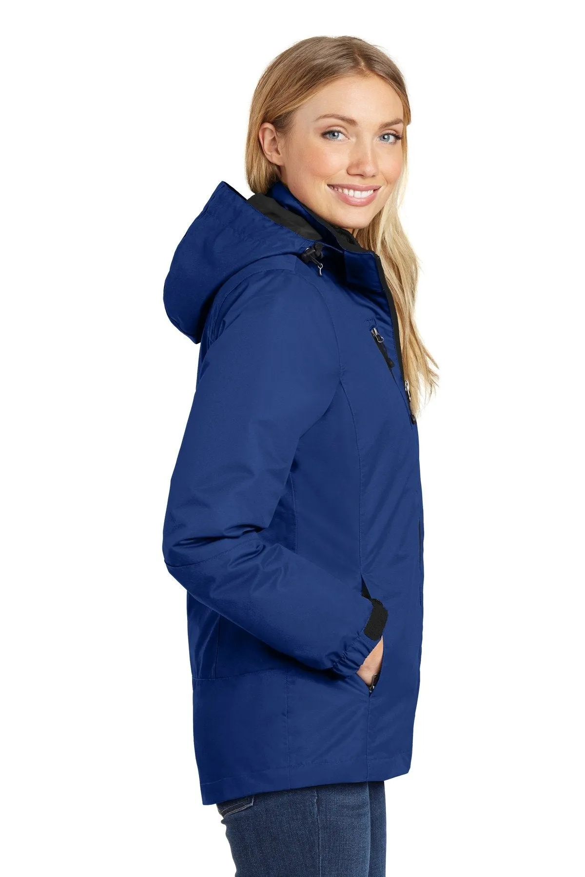 Port Authority Ladies Vortex Waterproof 3-in-1 Jacket L332 Night Sky Blue/ Black