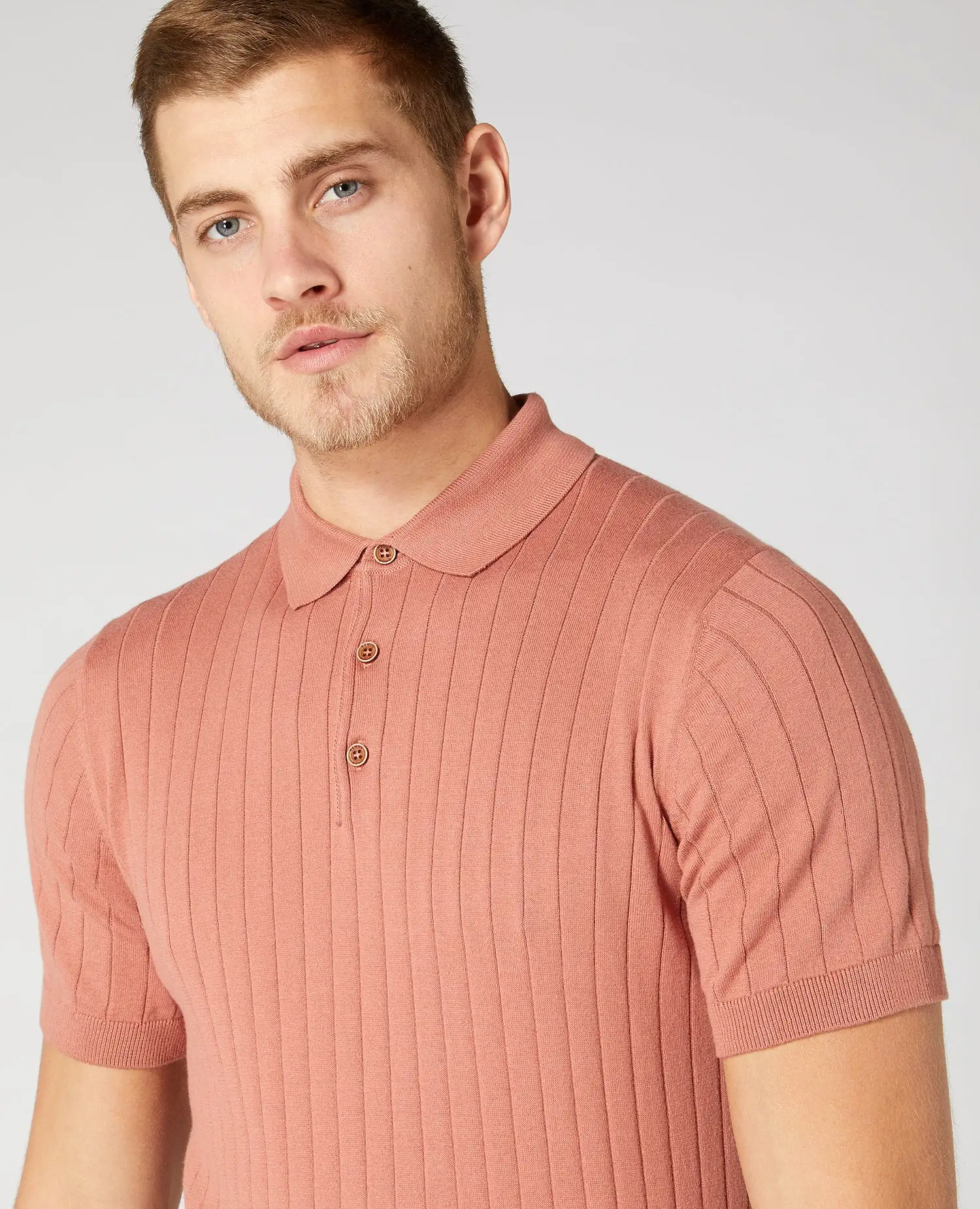 REMUS UOMO Knitted Polo Shirt/Orange - New SS21