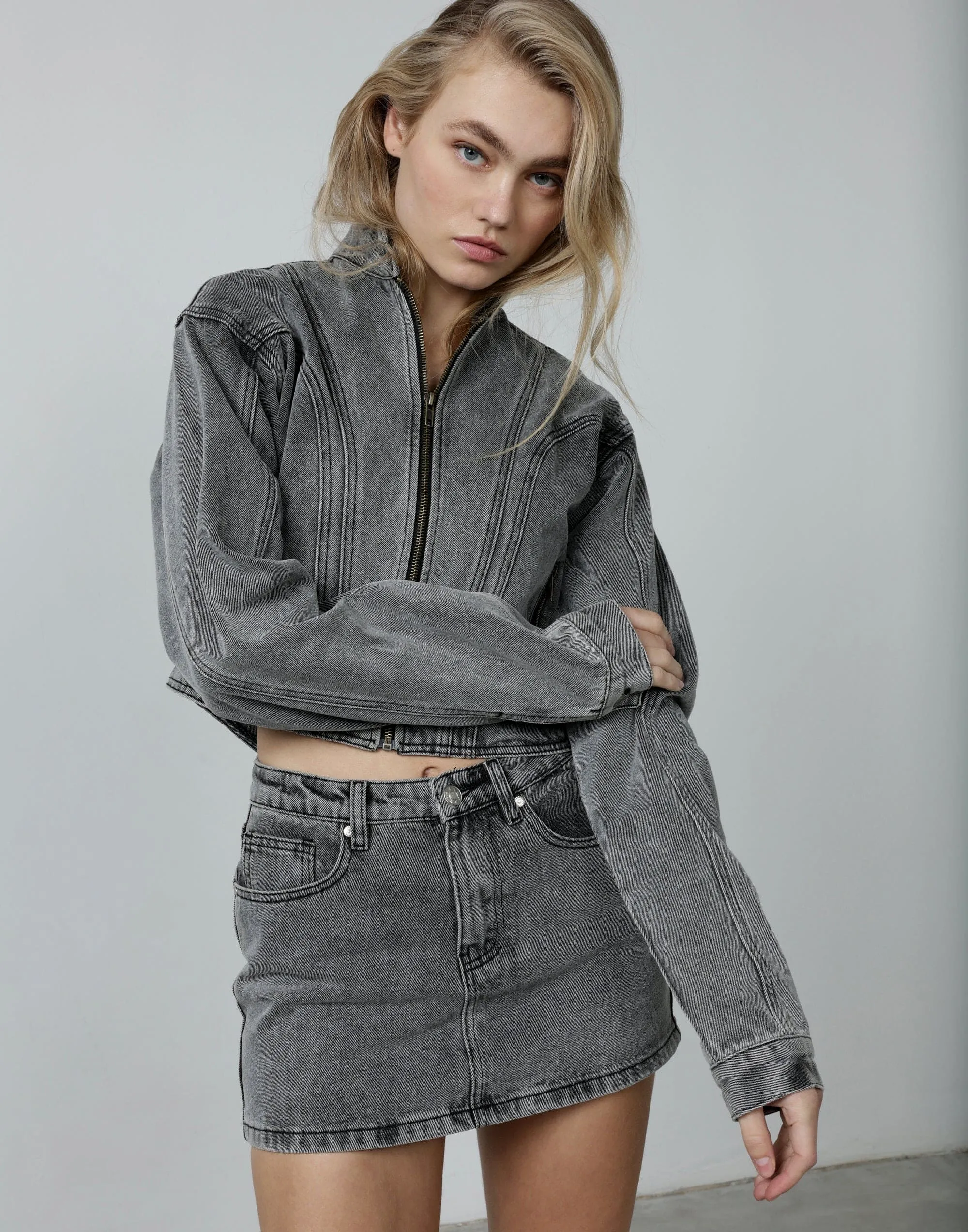 Riri Denim Skirt (Acid Wash)