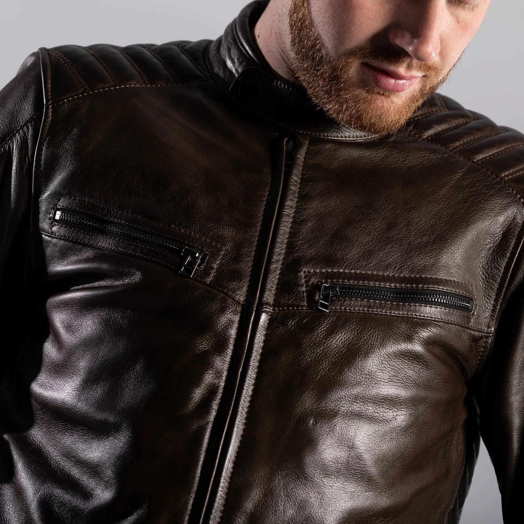 RST Roadster 3 Leather Jacket - Brown