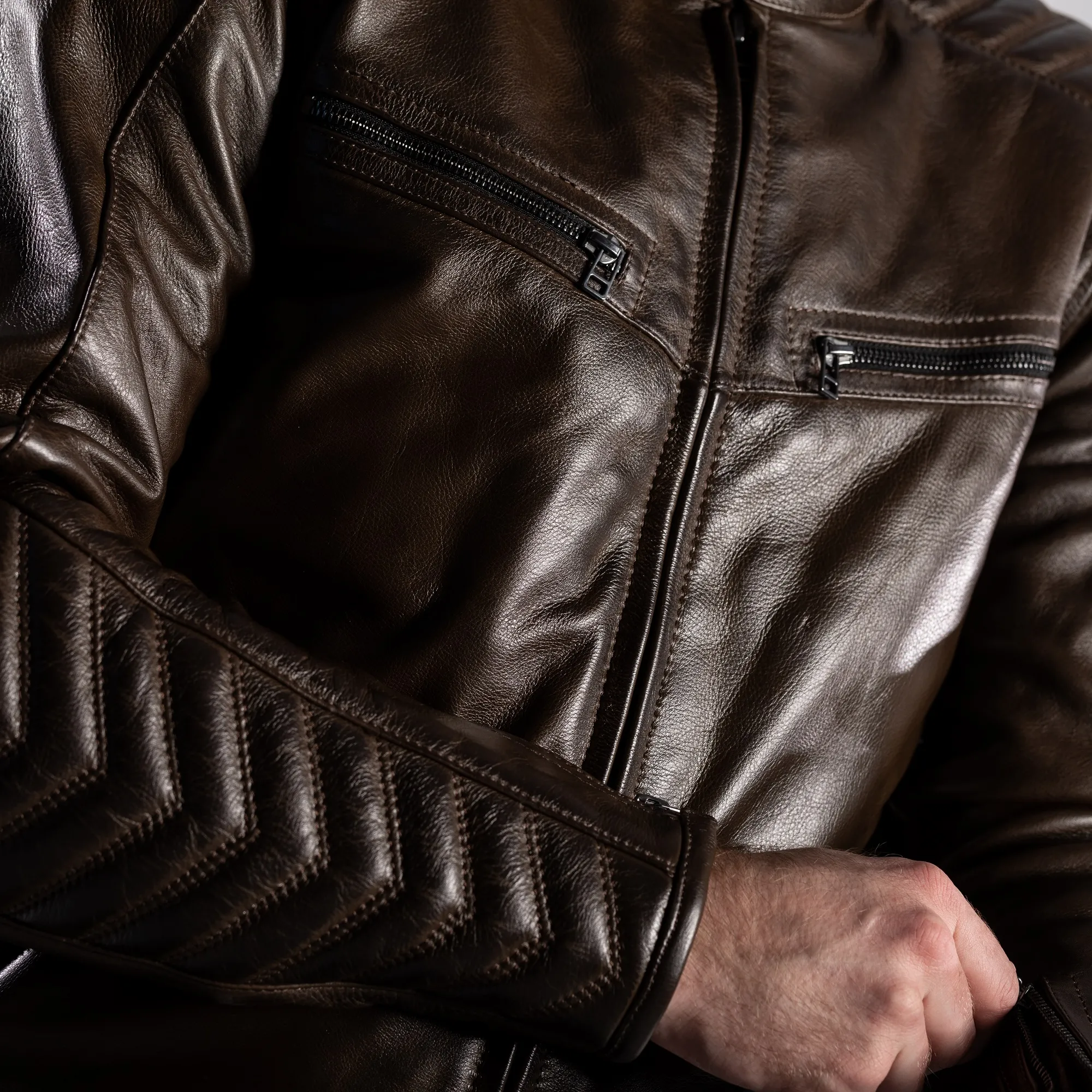 RST Roadster 3 Leather Jacket - Brown