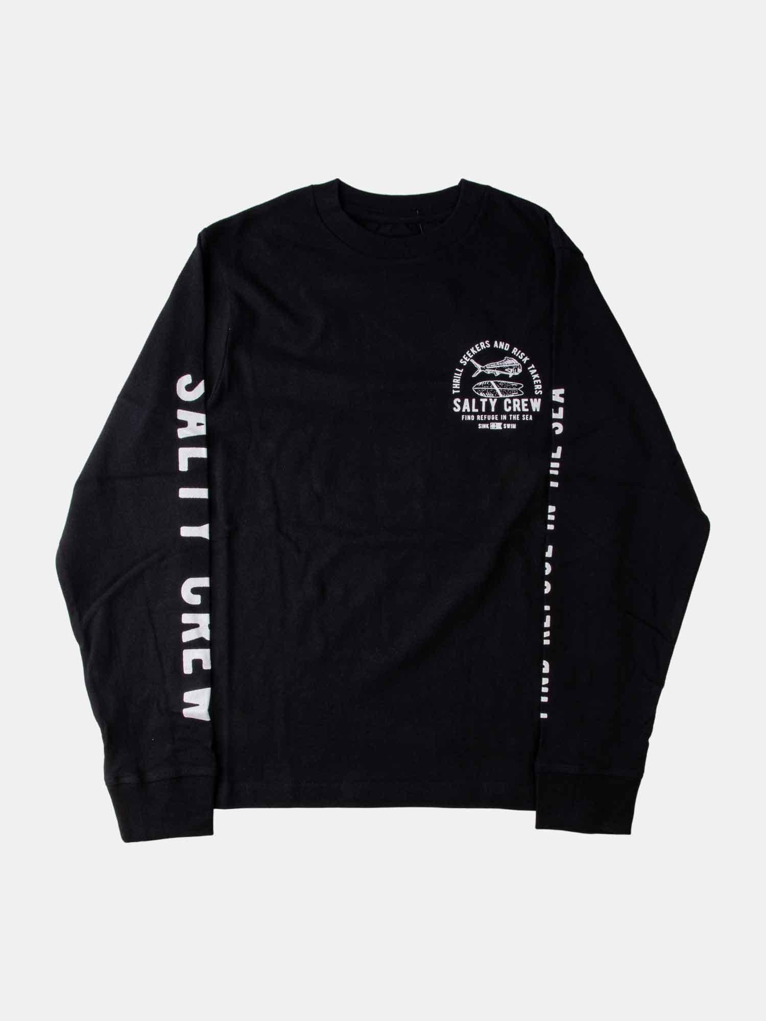 Salty Crew Lateral Line Boys L/S Tee - Black