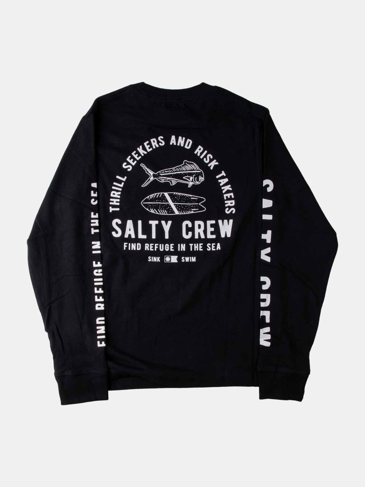 Salty Crew Lateral Line Boys L/S Tee - Black