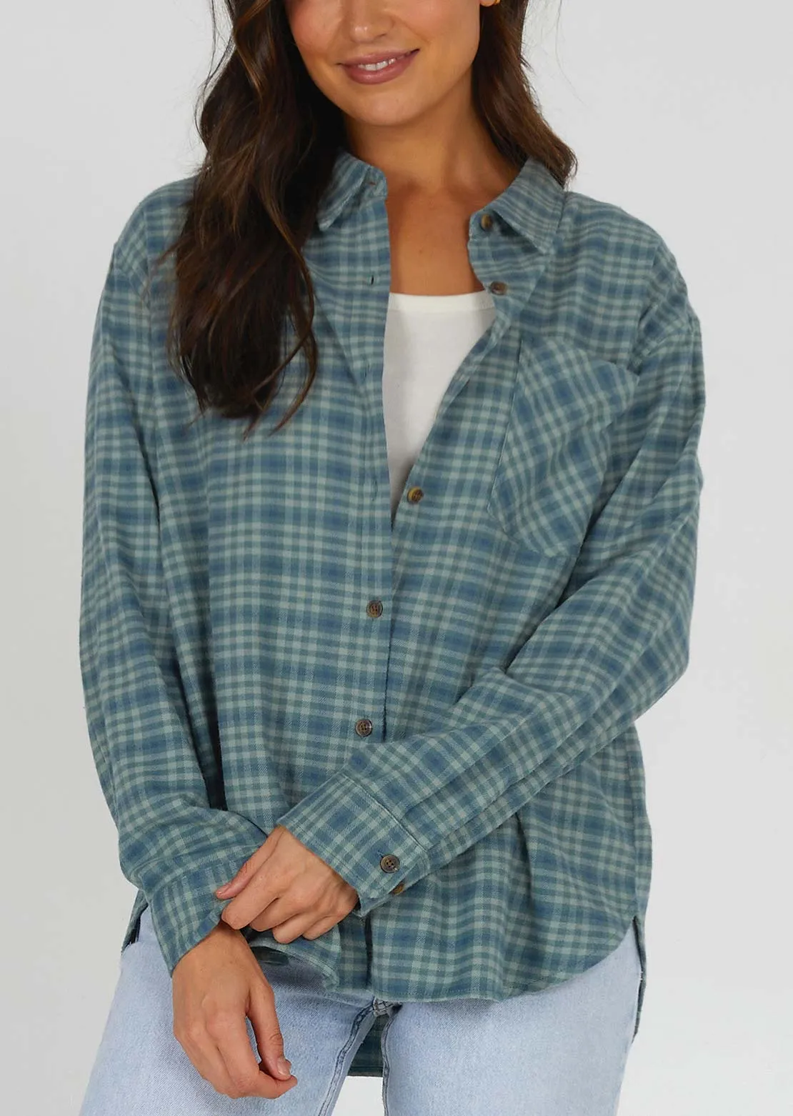 Salty Crew Women's Shore Break Flannel Button Up Shirt