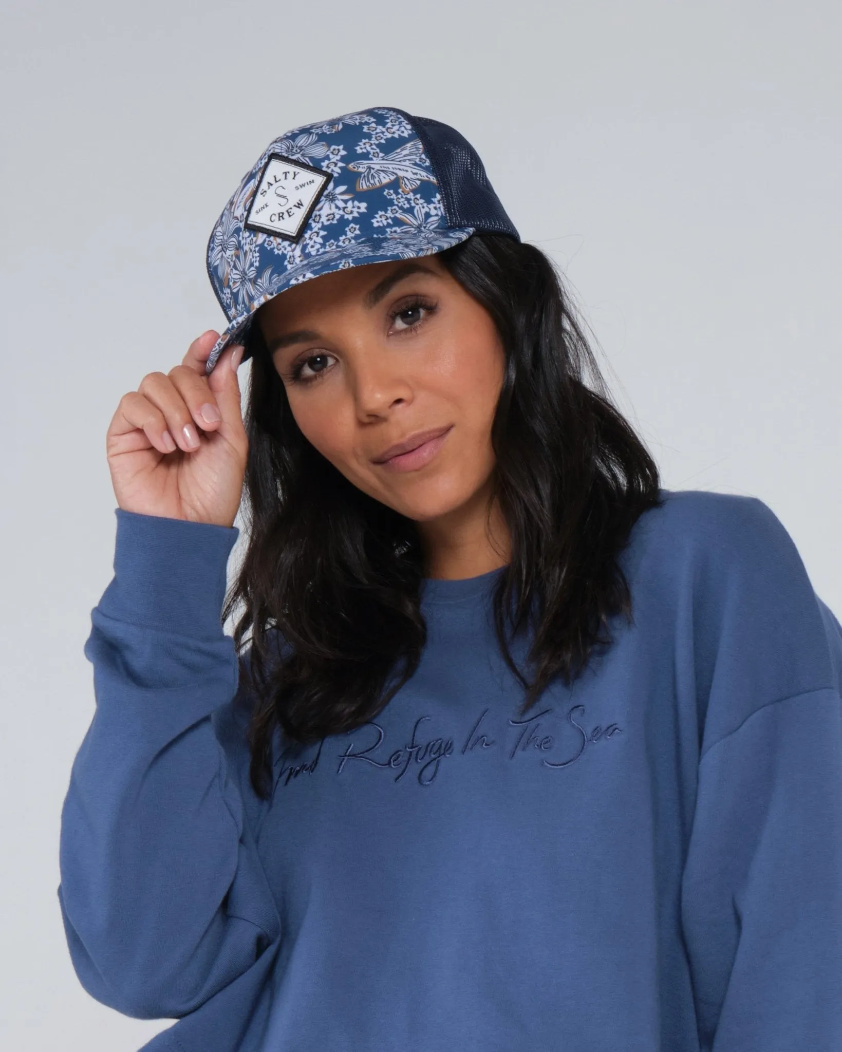 Salty Crew Women's UPF 50+ Sealine Retro Trucker Hat | 2 prints