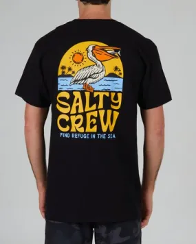 Seaside Salty Crew Standard Short Sleeve Tee - Black