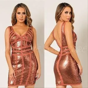 Sequin Bandage Mini Dress