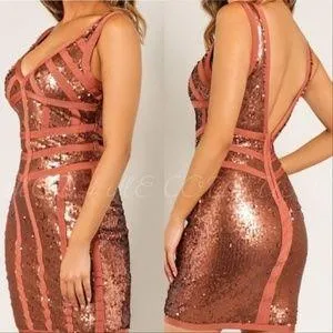 Sequin Bandage Mini Dress