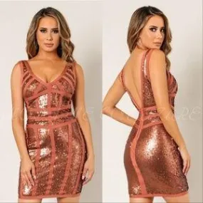 Sequin Bandage Mini Dress