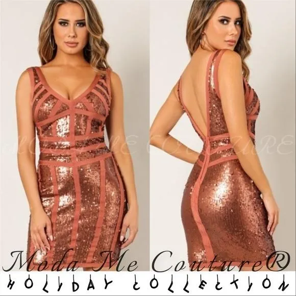 Sequin Bandage Mini Dress