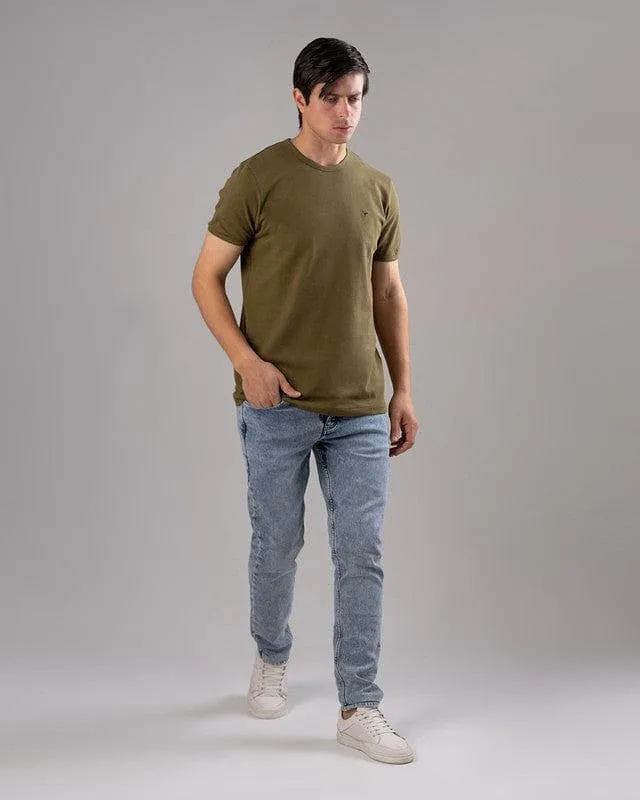 SHORT SLEEVE SLIM T-SHIRT - DARK OLIVE