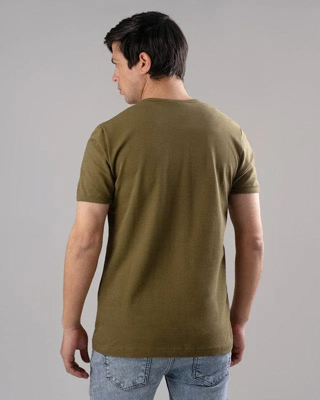 SHORT SLEEVE SLIM T-SHIRT - DARK OLIVE