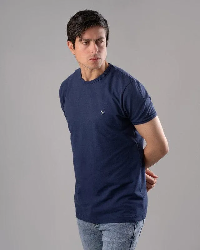 SHORT SLEEVE SLIM T-SHIRT - NAVY