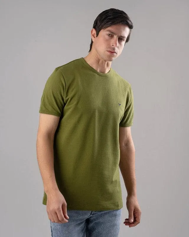 SHORT SLEEVE SLIM T-SHIRT - OLIVE