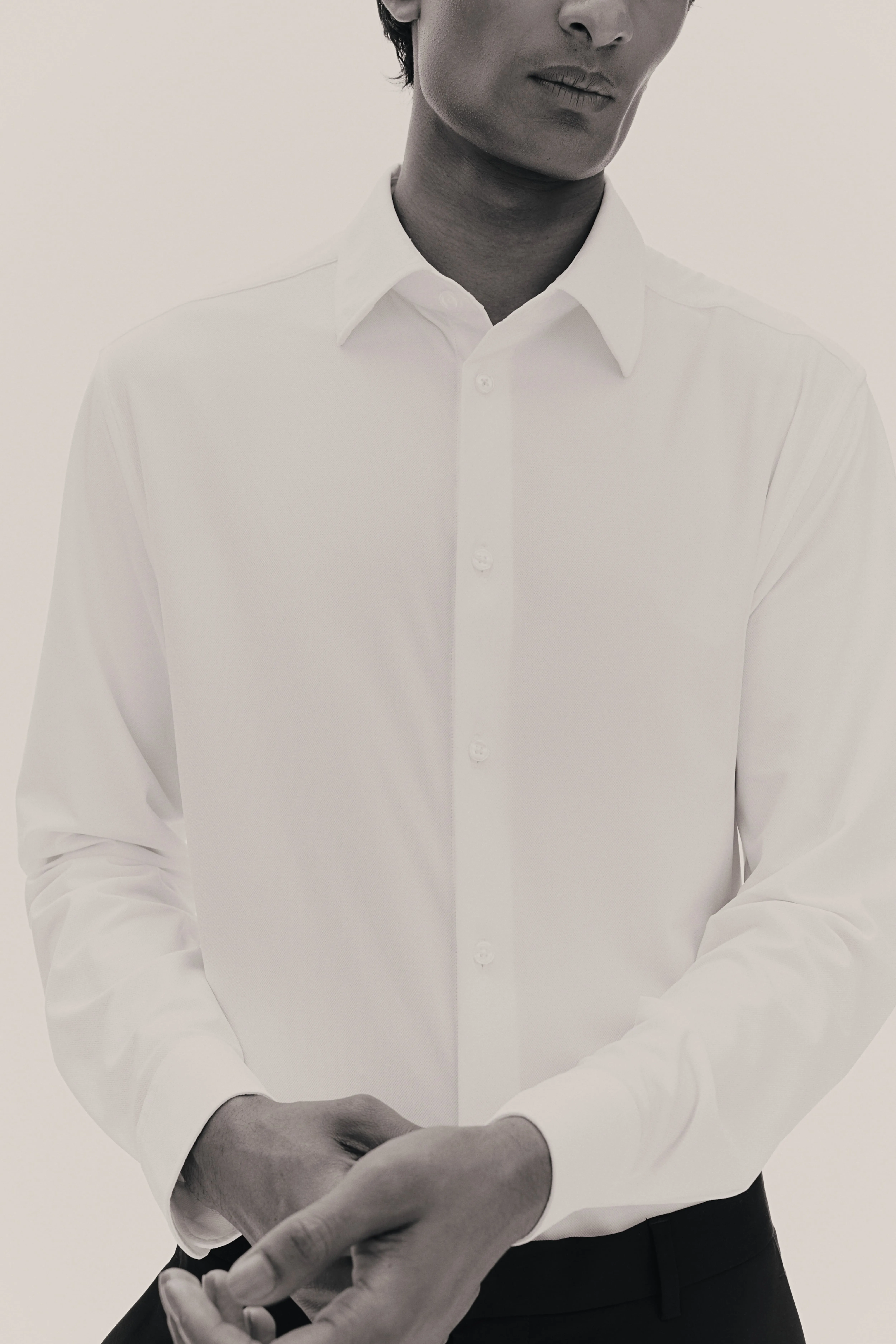 Slim Fit Shirt - Long sleeve - Regular length - White - Men | H&M GB