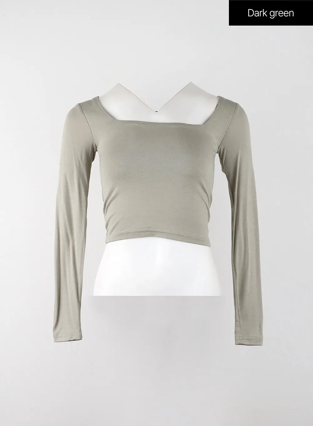 Slim Fit Square Neck Crop Top IJ403