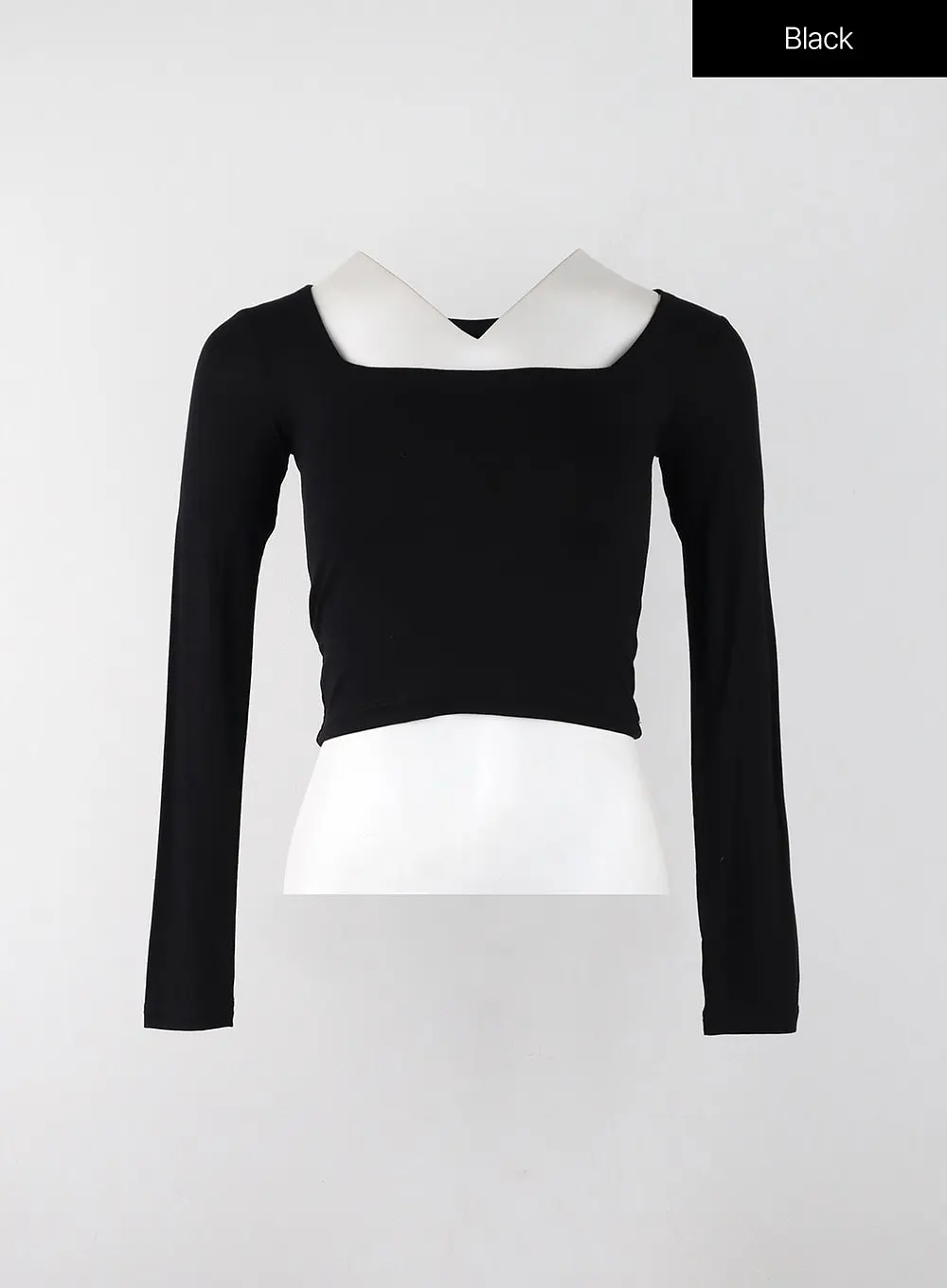 Slim Fit Square Neck Crop Top IJ403