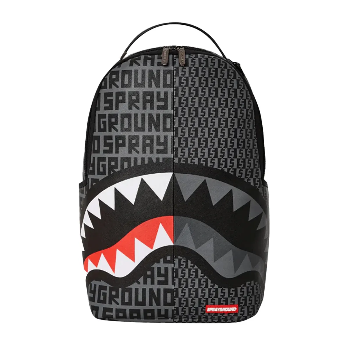 Sprayground Unisex Split Infinity Check DLXSV Backpack 910B5472NSZ Black/Dark Grey