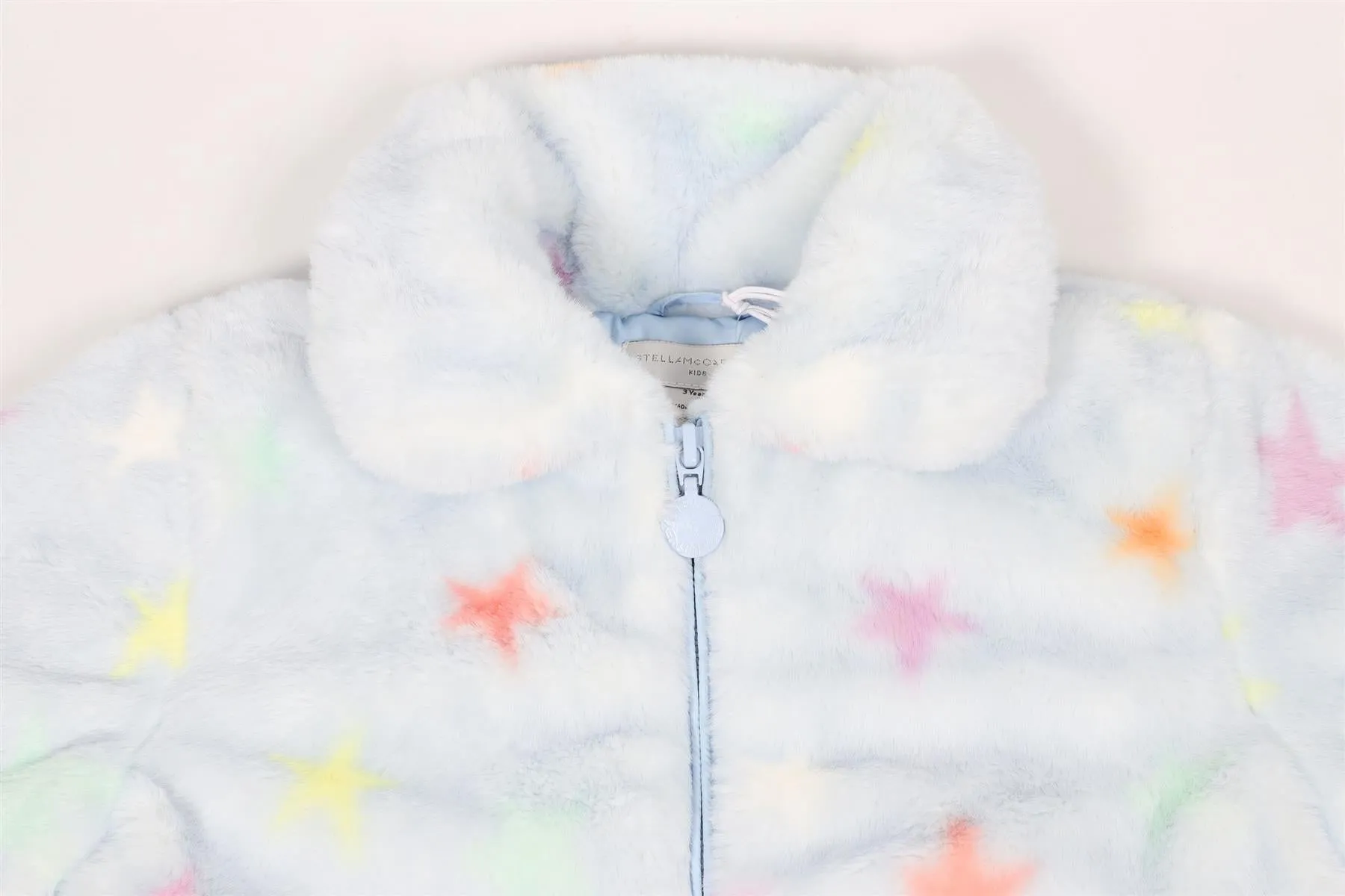 STELLA MCCARTNEY BLUE KIDS GIRLS FAUX FUR COAT 3 YEARS