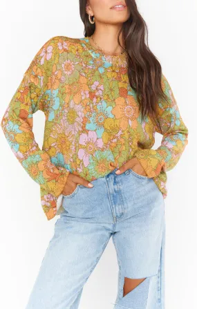 Sue Pocket Sweater ~ Groovy Blooms Knit