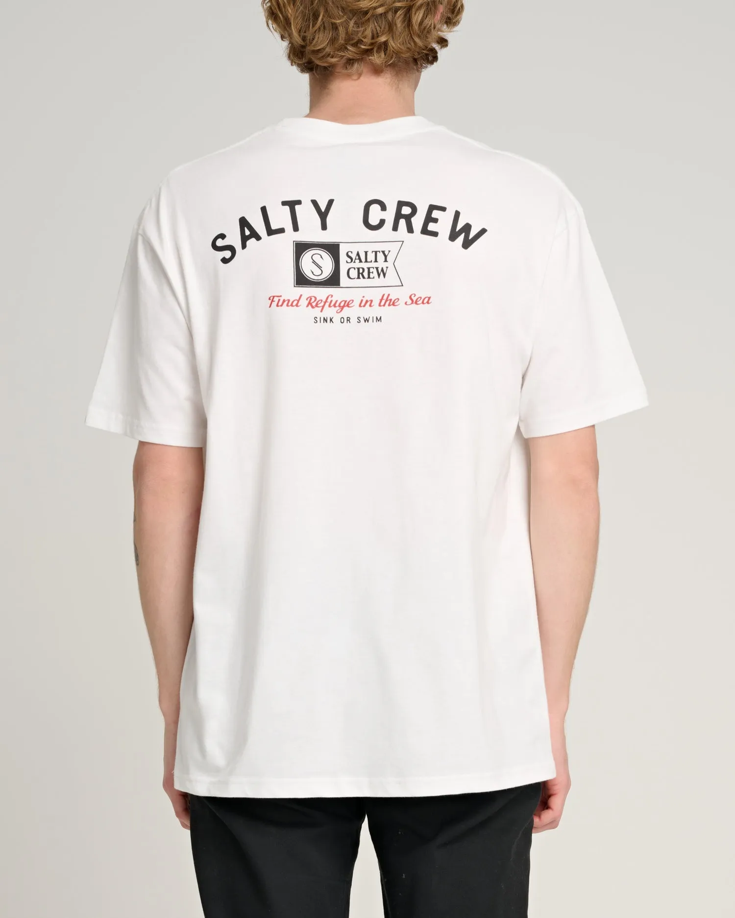 Surf Club Salty Crew Premium Short Sleeve Tee - White