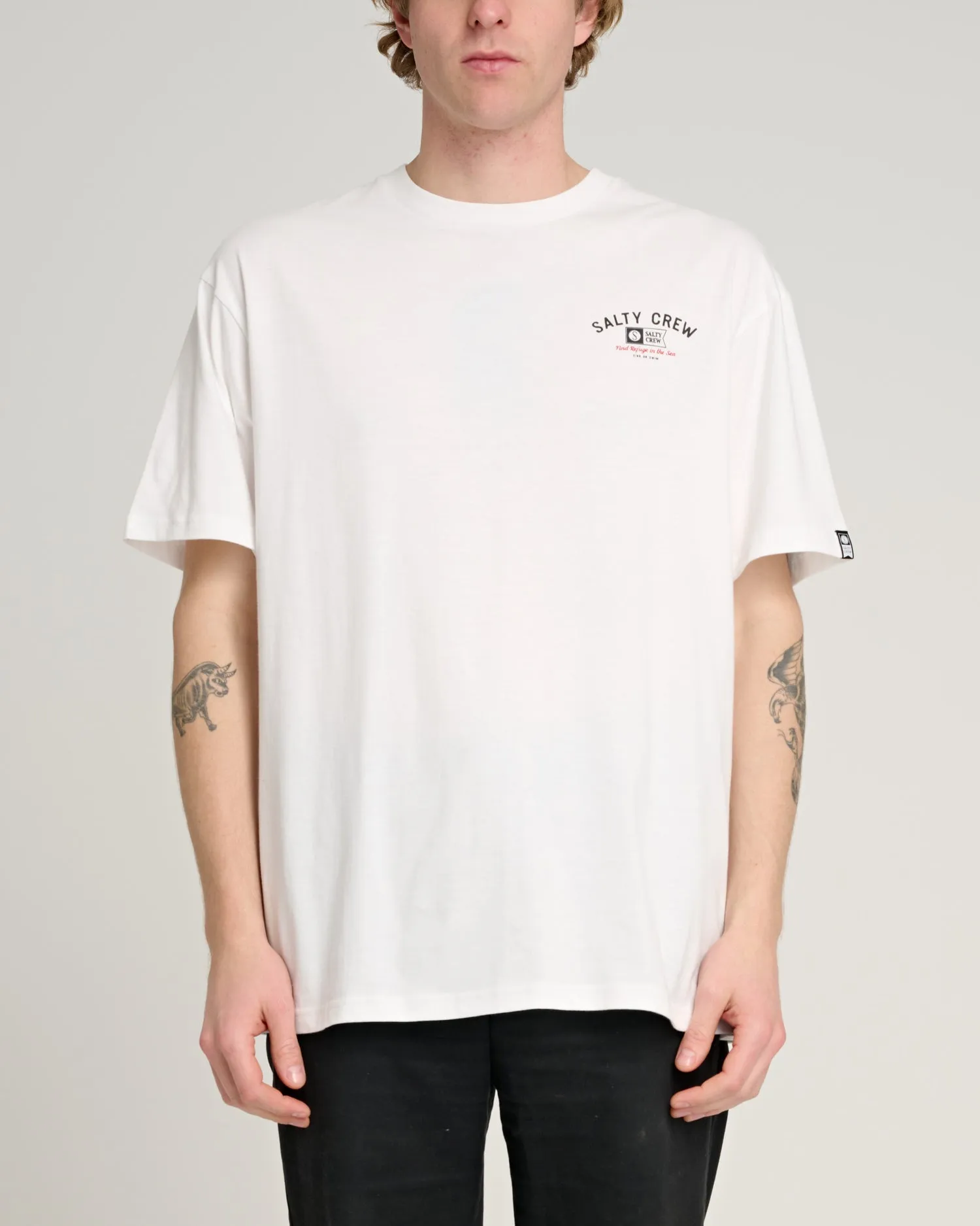 Surf Club Salty Crew Premium Short Sleeve Tee - White