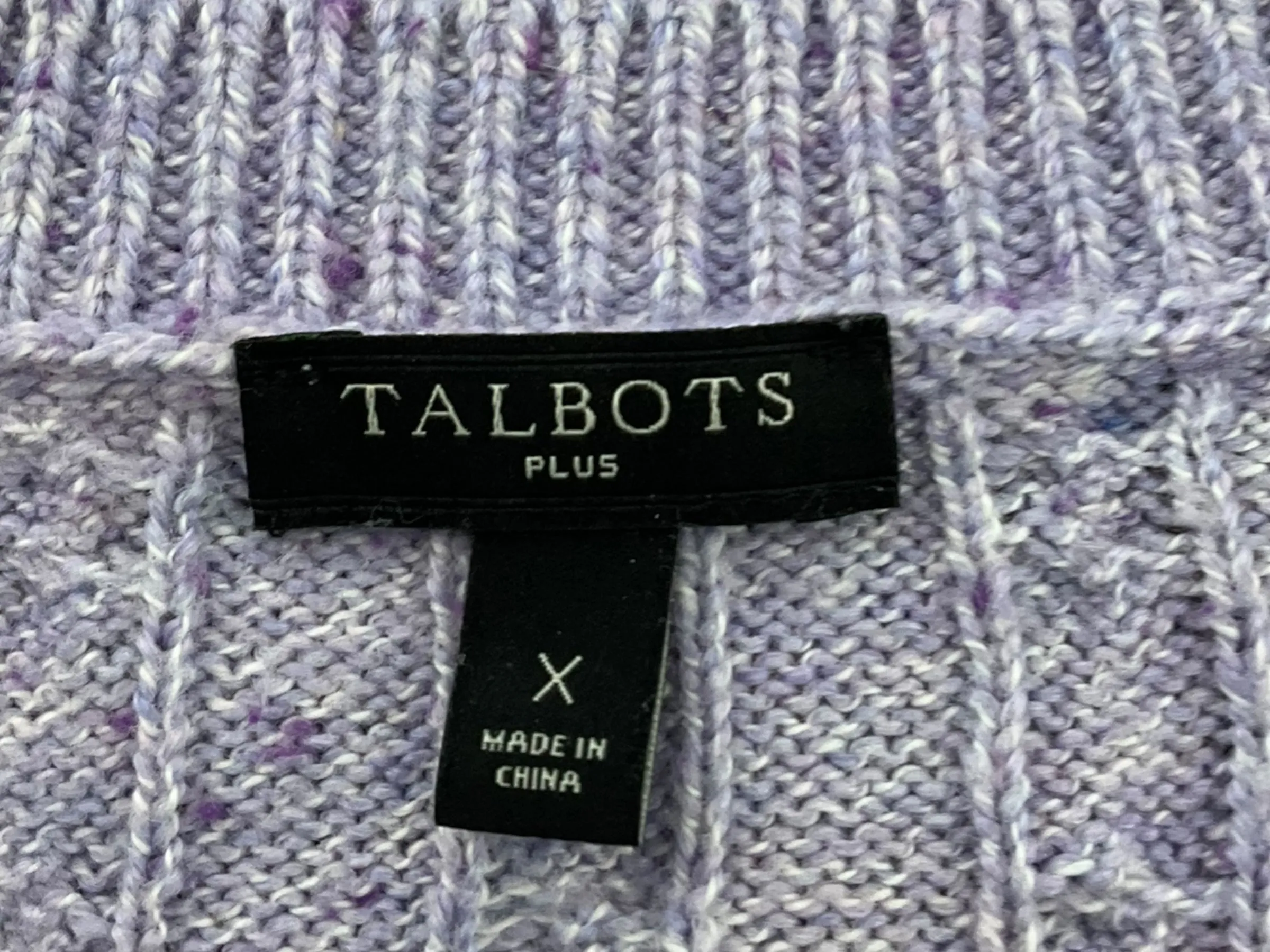 Sweater By Talbots In Lavender, Size: 1x