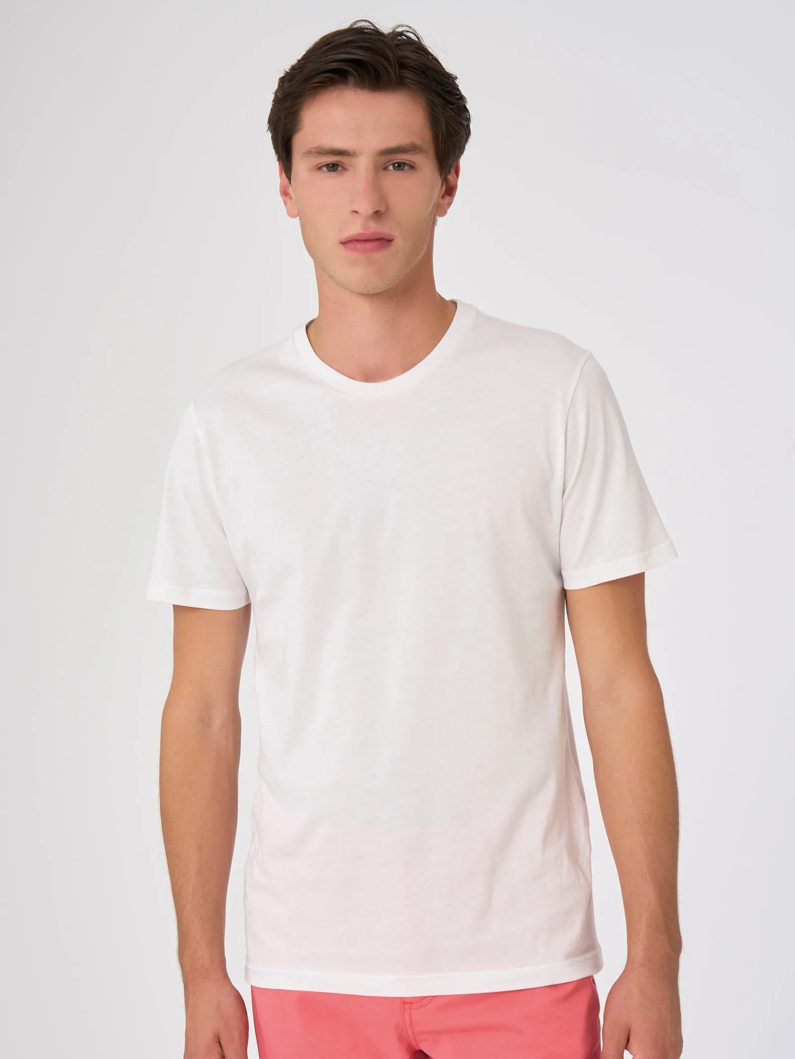 T-shirt slim fit in Compact Eco Cotton Jersey - Bianco