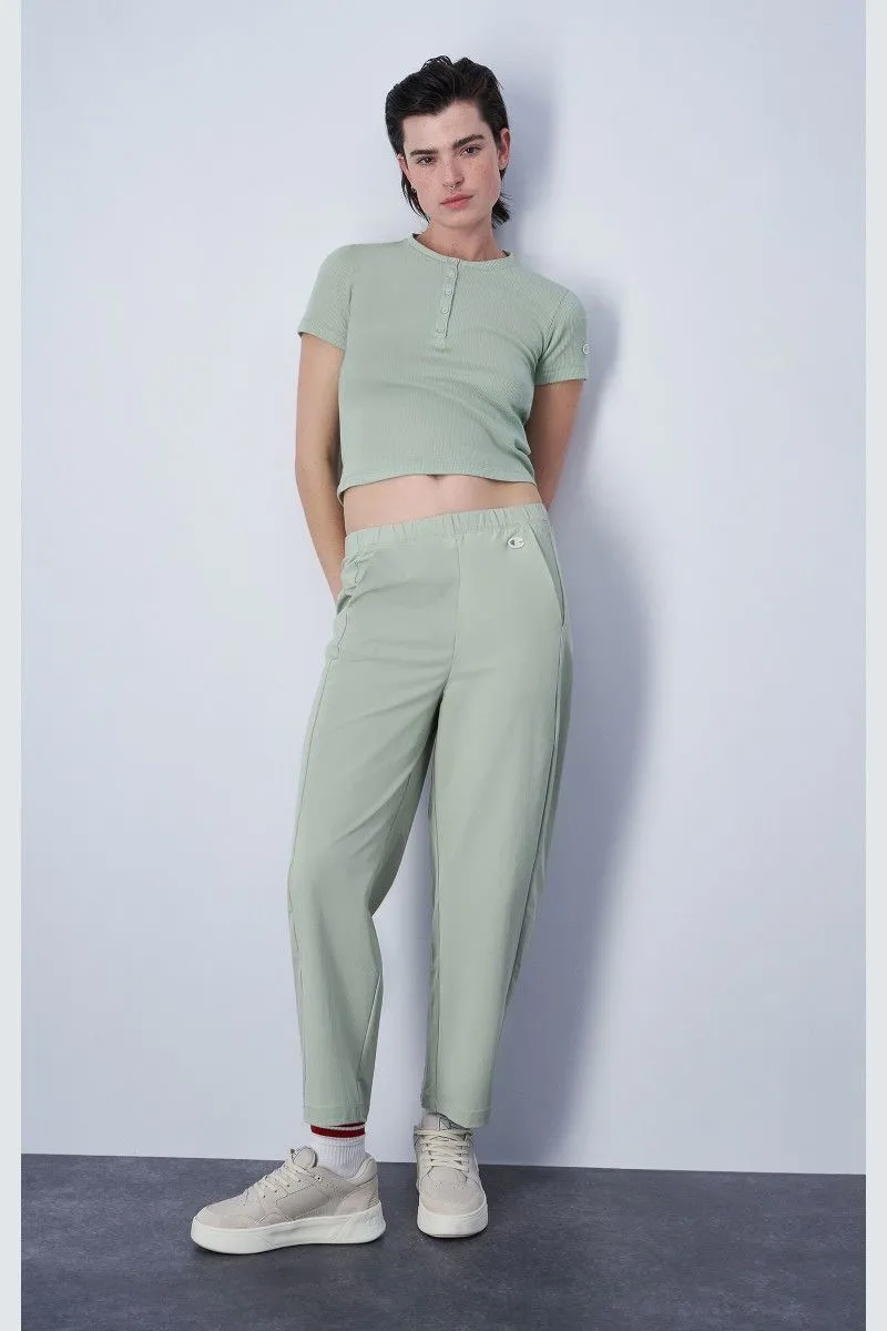 T-shirt slim in tessuto biologico donna Verde