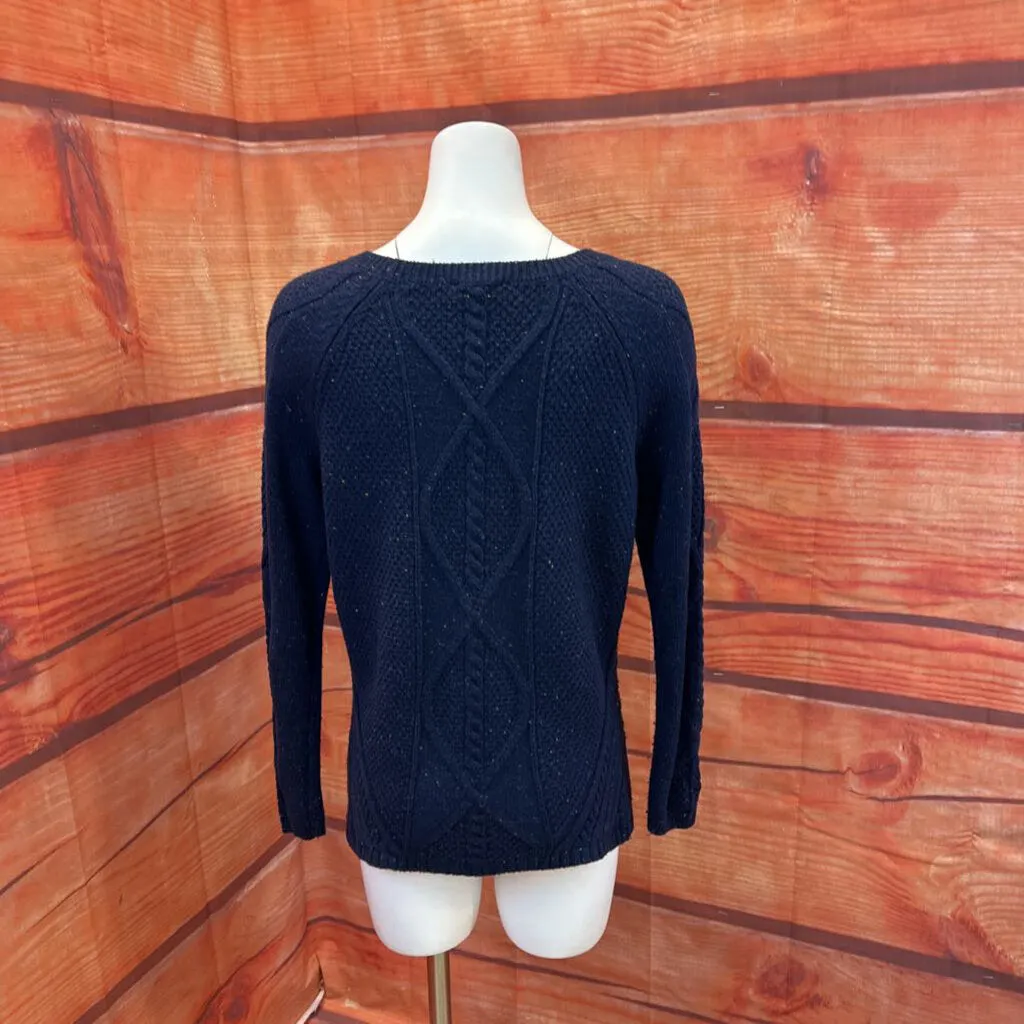 TALBOTS BLUE SPECKLED SWEATER SIZE MEDIUM TCC