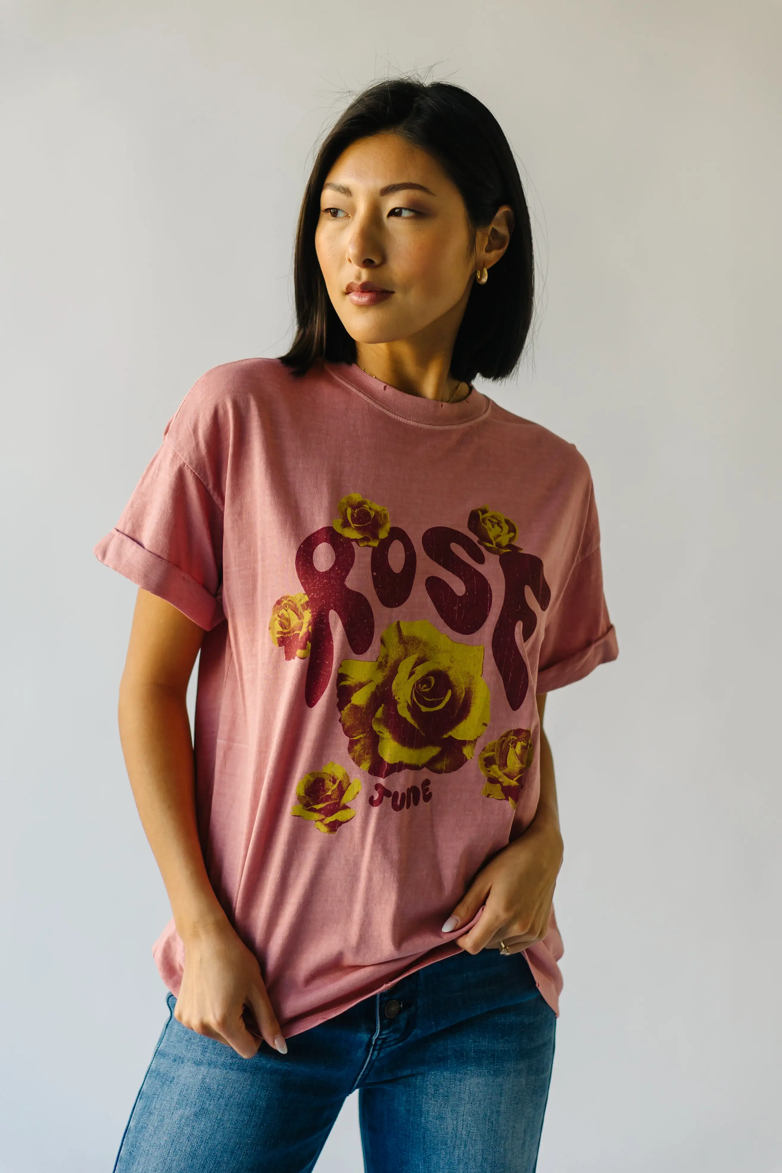 The June Rose Tee in Dusty Pink