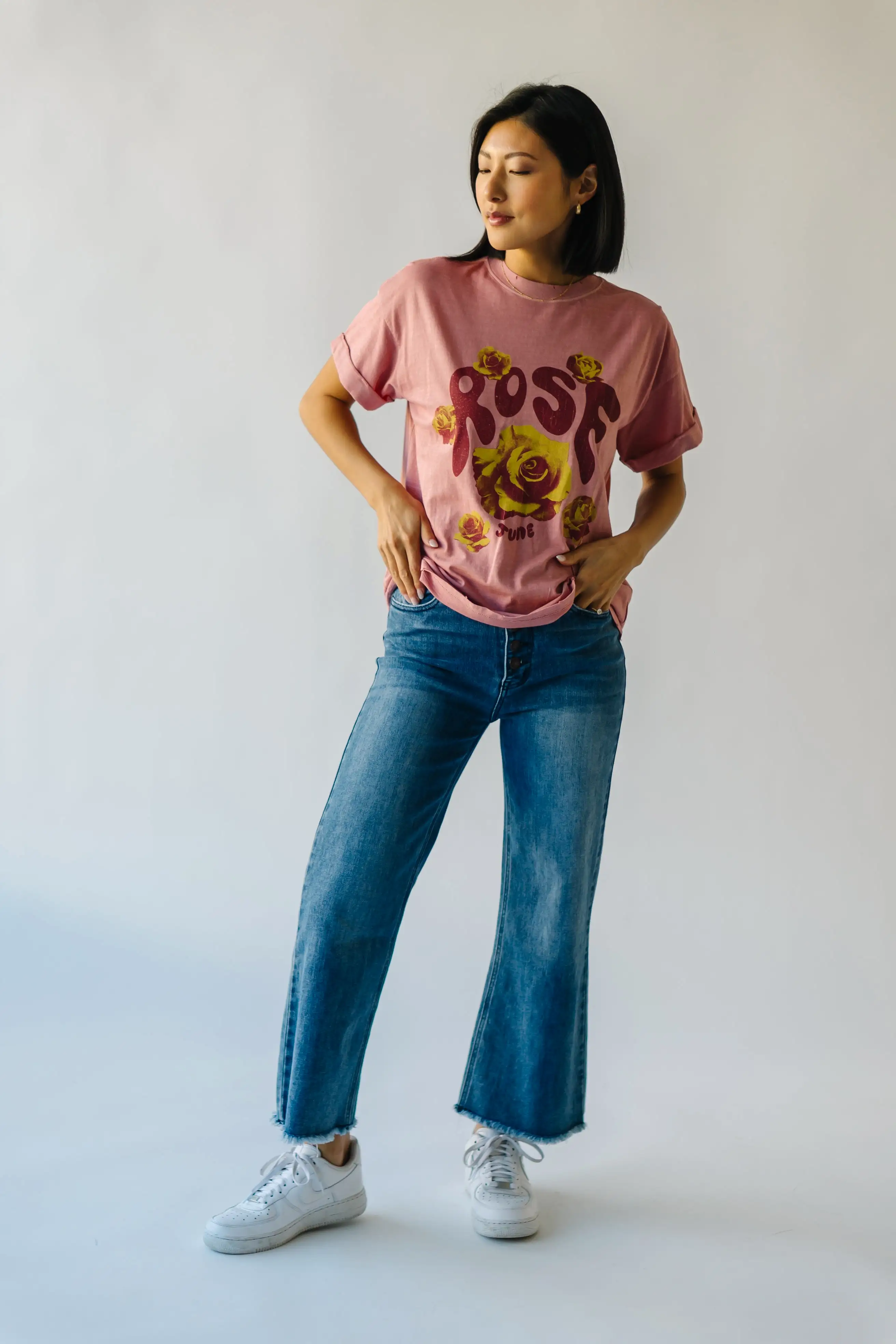 The June Rose Tee in Dusty Pink