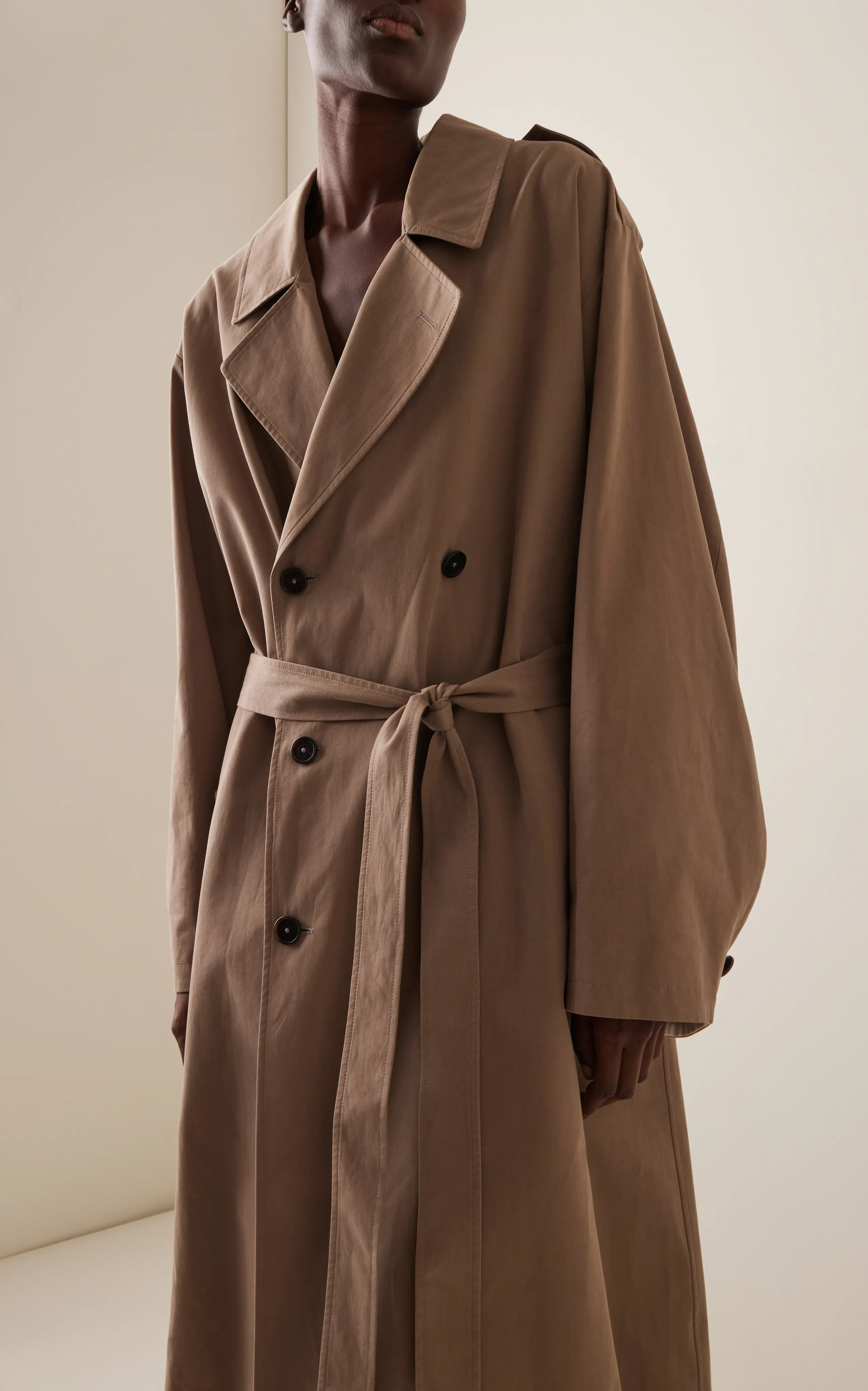 The Row Montrose Cotton-Cashmere Trench Coat