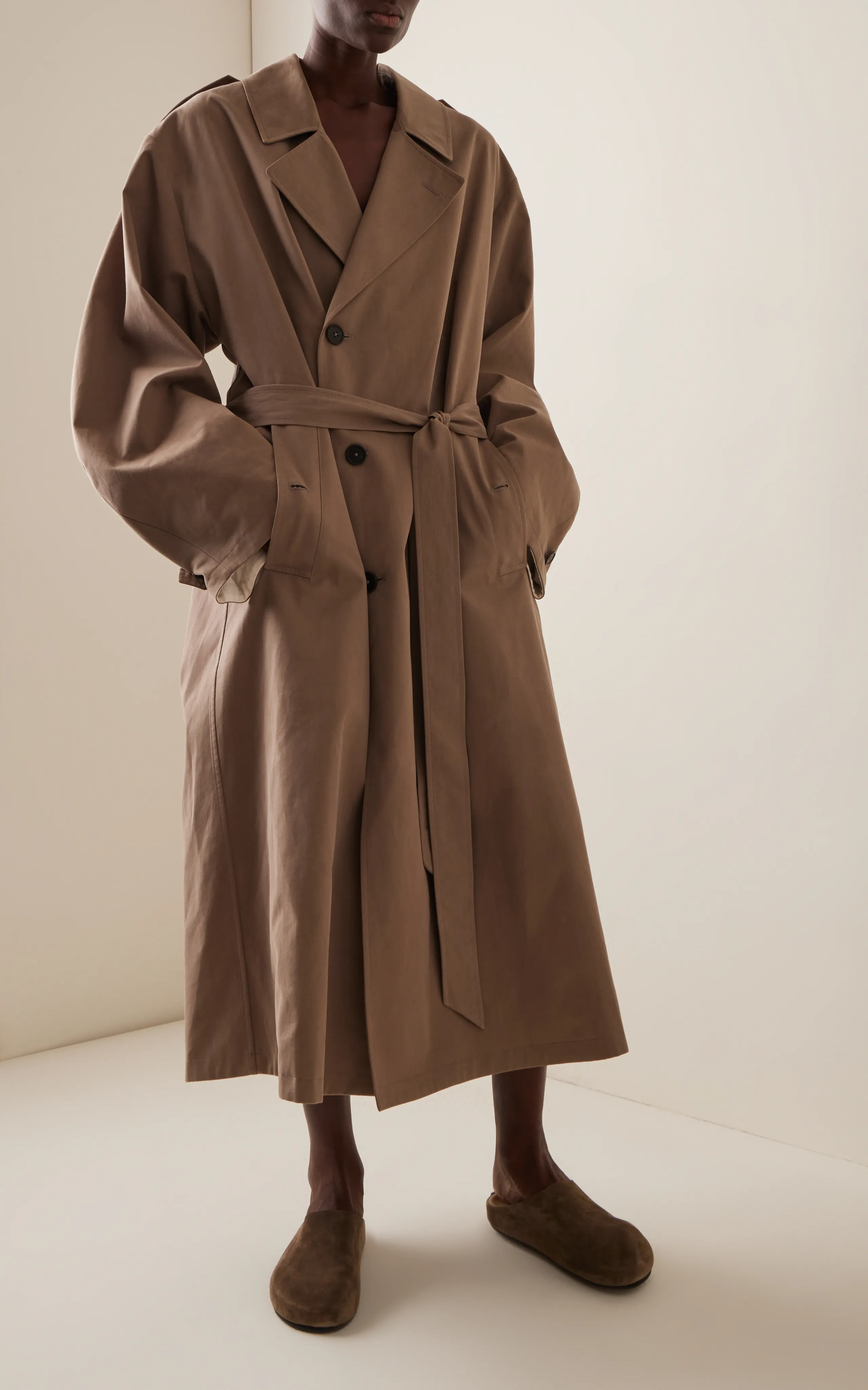 The Row Montrose Cotton-Cashmere Trench Coat