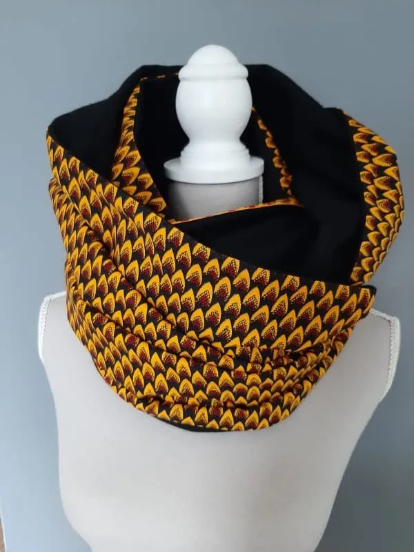 Umaler Ankara African Print Versatile Infinity Unisex Neck Scarf - African Clothing Store | JT Aphrique